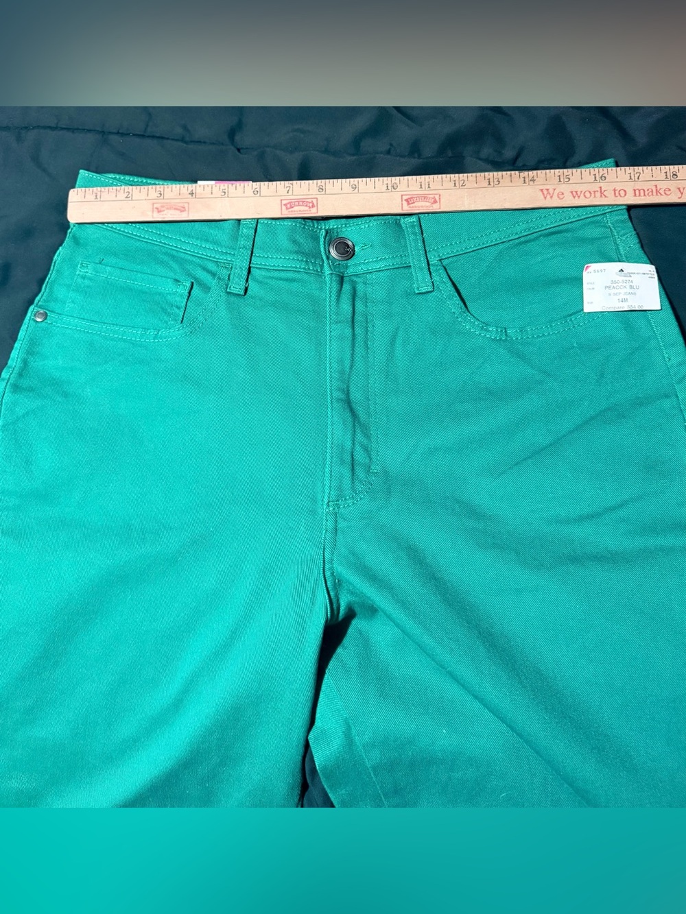 Lee Classic Fit Teal Green Pants - Picture 6 of 10